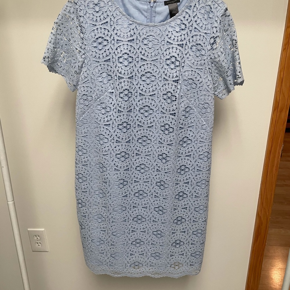 Ann Taylor factory periwinkle lace dress size 4